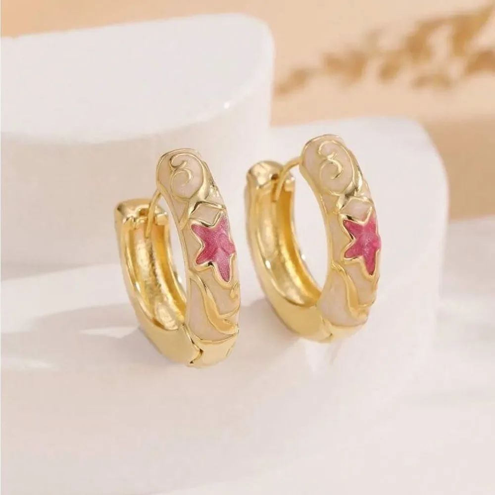 Star Hoop Earrings S1015